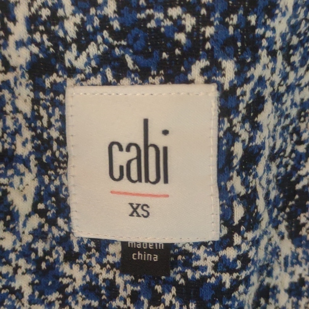 CAbi Club Cobalt/Black/White Tweed Jacket Style # 5294 Size XS - Picture 6 of 8